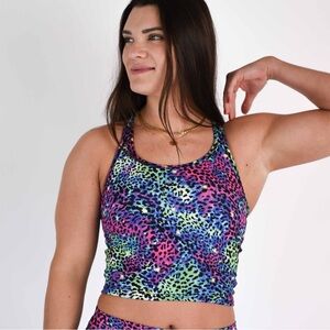 Fleo Switch up Wild Kels Kiel Leopard Print Switch up crop size M